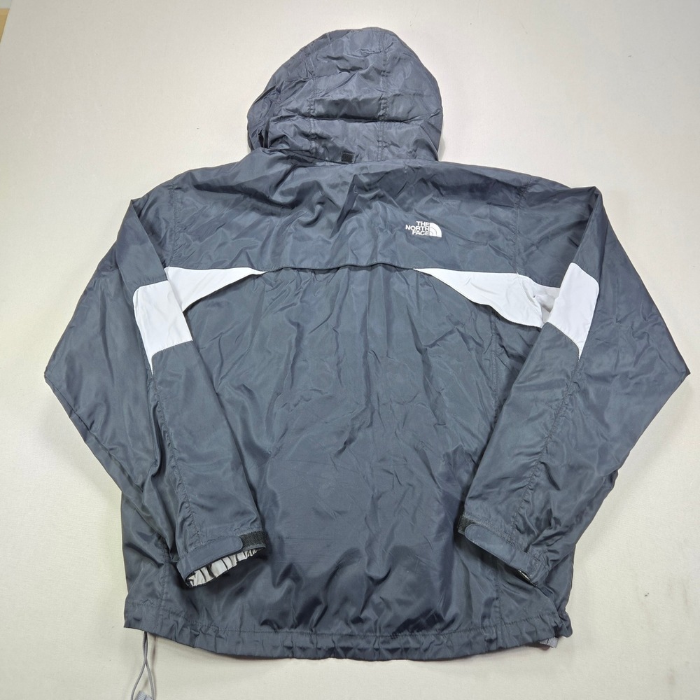 The North Face Windbreaker Jacket Hooded Colorblock Grey Mens Large L